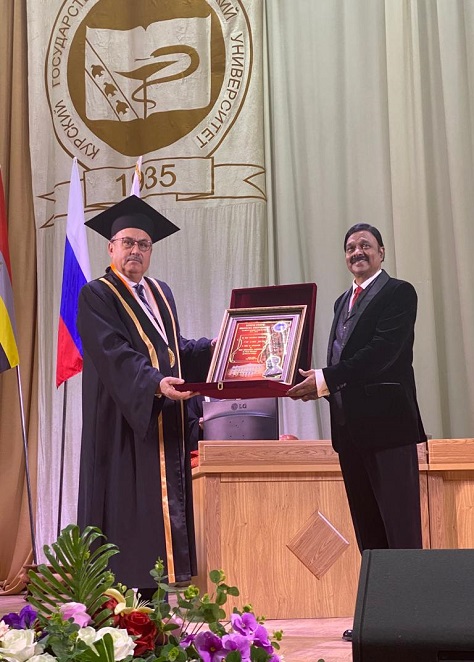 Doctorate Conferring and MOU Signing with KURSK State Medical University, Russia